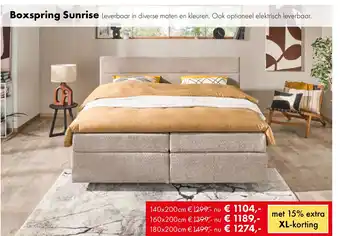 Woonsquare Boxspring Sunrise aanbieding