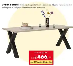 Woonsquare Urban eettafel aanbieding