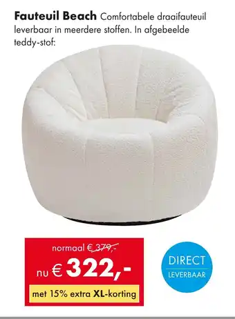 Woonsquare Fauteuil Beach aanbieding