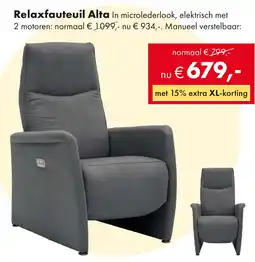 Woonsquare Relaxfauteuil Alta aanbieding