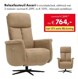 Woonsquare Relaxfauteuil Ascari aanbieding