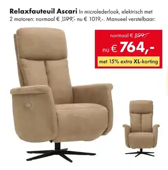 Woonsquare Relaxfauteuil Ascari aanbieding