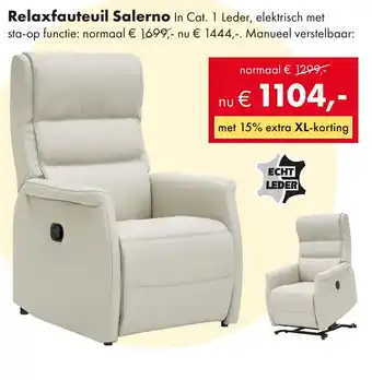 Woonsquare Relaxfauteuil Salerno aanbieding