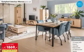 Woonsquare Compleet interieur Monza nature oak aanbieding