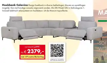 Woonsquare Hoekbank Calavino aanbieding
