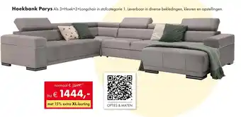 Woonsquare Hoekbank Parys aanbieding