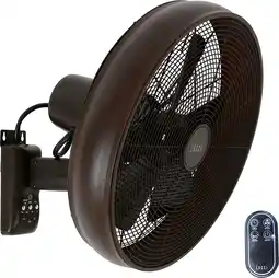Bol.com Wandventilator Breeze Brons Ø 46cm incl. Afstandsbediening aanbieding