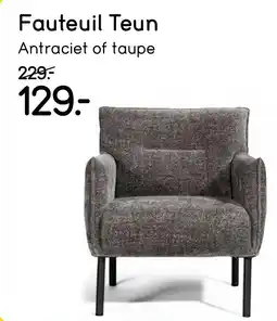 Leen Bakker Fauteuil Teun aanbieding