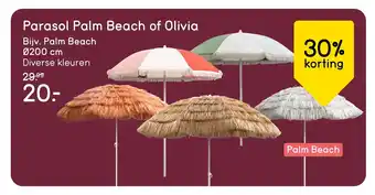 Leen Bakker Parasol Palm Beach of Olivia aanbieding
