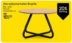 Leen Bakker Alle eetkamertafels Brigitte aanbieding