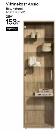Leen Bakker Vitrinekast Ansio aanbieding