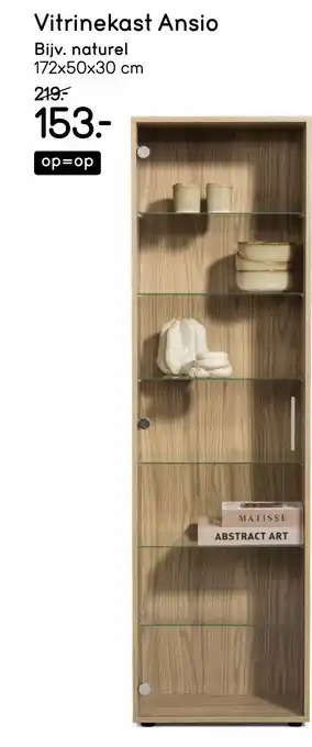 Leen Bakker Vitrinekast Ansio aanbieding