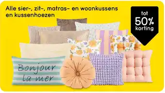 Leen Bakker Alle sier, zit, matras en woonkussens en kussenhoezen aanbieding