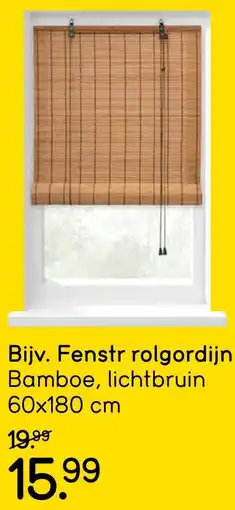 Leen Bakker Fenstr rolgordijn Bamboe, lichtbruin aanbieding