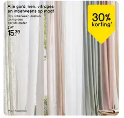 Leen Bakker Alle gordijnen, vitrages en inbetweens op maat aanbieding