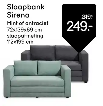 Leen Bakker Slaapbank Sirena aanbieding