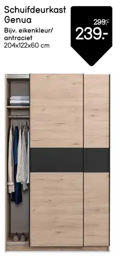 Leen Bakker Schuifdeurkast Genua aanbieding