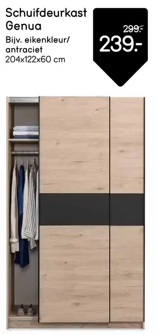 Leen Bakker Schuifdeurkast Genua aanbieding