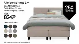 Leen Bakker Alle boxsprings Liv aanbieding