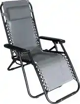 Bol.com Bestgarden Camping Lounge Stoel - Tuinmeubelen - 172x66x108 cm Grijs aanbieding