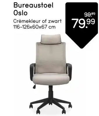 Leen Bakker Bureaustoel Oslo aanbieding