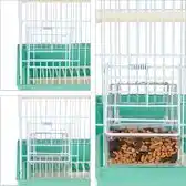 Bol.com vogelkooi klein - metaal - kanariekooi - met zitstokken & voerbakjes - 49 x 395 x 32 cm aanbieding