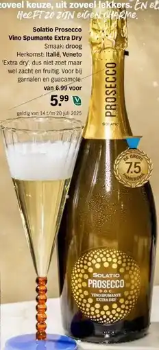 Albert Heijn Solatio Prosecco Vino Spumante aanbieding