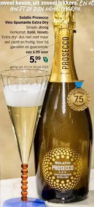 Albert Heijn Solatio Prosecco Vino Spumante aanbieding