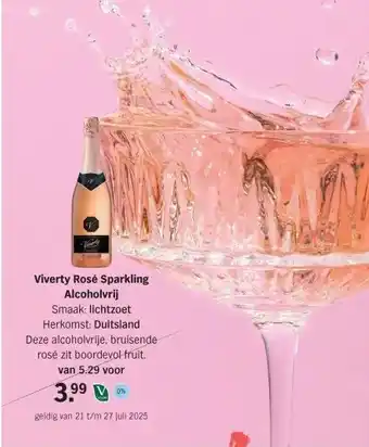 Albert Heijn Viverty Rosé Sparkling Alcoholvrij aanbieding