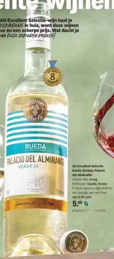 Albert Heijn AH Excellent Selectie Rueda Verdejo Palacio aanbieding