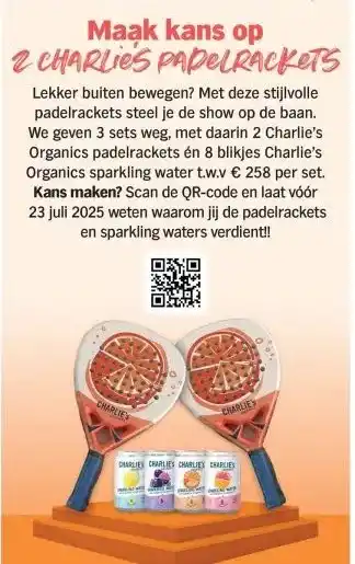 Albert Heijn Maak kans op 2 CHARLIES PAPELRACKETS aanbieding