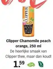 Albert Heijn Clipper Chamomile peach orange, 250 ml aanbieding