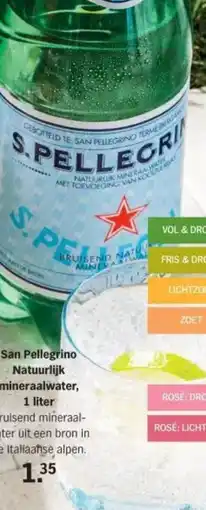 Albert Heijn San Pellegrino Natuurlijk mineraalwater, aanbieding