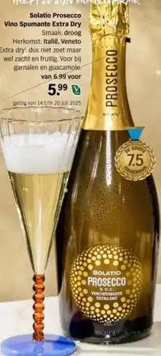 Albert Heijn Solatio Prosecco Vino Spumante Extra Dry aanbieding