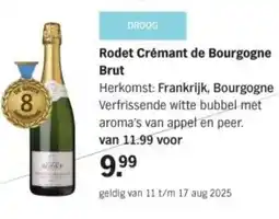 Albert Heijn Rodet Crémant de Bourgogne Brut aanbieding