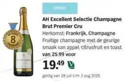 Albert Heijn AH Excellent Selectie Champagne Brut Premier Cru aanbieding