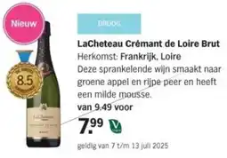 Albert Heijn Lacheteau Crémant de Loire Brut Herkomst: Frankrijk, Loire aanbieding