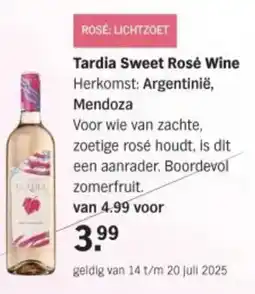 Albert Heijn Tardia Sweet Rosé Wine aanbieding