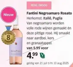 Albert Heijn Fantini Negroamaro Rosato aanbieding