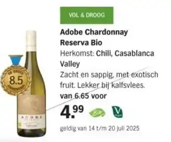 Albert Heijn Adobe Chardonnay Reserva Bio aanbieding