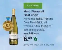 Albert Heijn Mastri Vernacoli Pinot Grigio aanbieding