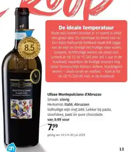 Albert Heijn Ulisse Montepulciano d'Abruzzo aanbieding