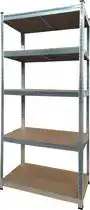 Praxis Brasq Opbergrek Rvs – Wandkast 180x90x40cm - 5 Planken - 175kg Per Plank - Stellingkast - Max. 875 aanbieding
