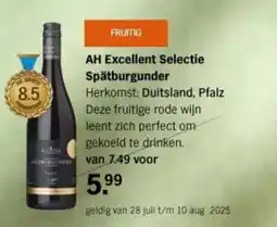 Albert Heijn AH Excellent Selectie Spätburgunder aanbieding