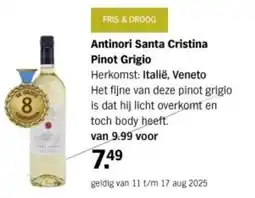 Albert Heijn Antinori Santa Cristina Pinot Grigio aanbieding