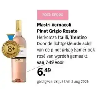 Albert Heijn Mastri Vernacoli Pinot Grigio Rosato aanbieding