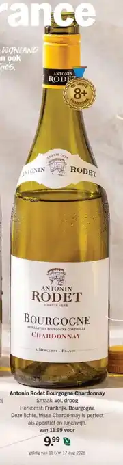 Albert Heijn Antonin Rodet Bourgogne Chardonnay aanbieding
