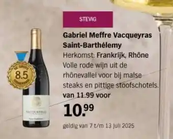 Albert Heijn Gabriel Meffre Vacqueyras Saint-Barthélemy aanbieding