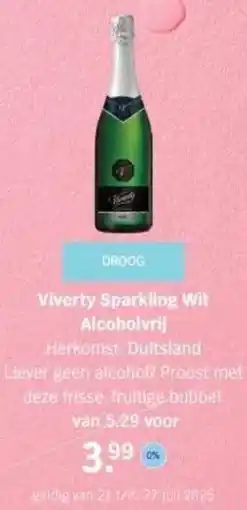 Albert Heijn Viverty Sparkling Wit Alcoholvrij aanbieding