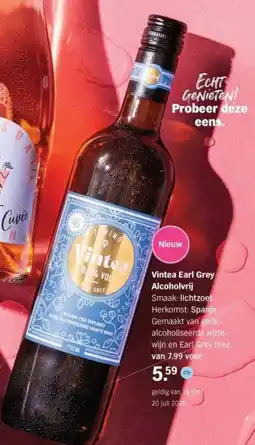 Albert Heijn Vintea Earl Grey Alcoholvrij aanbieding